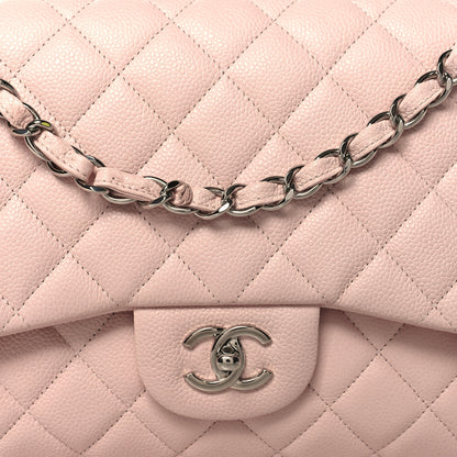 Chanel Caviar Quilted Jumbo Double Flap Light Pink 8 of 10