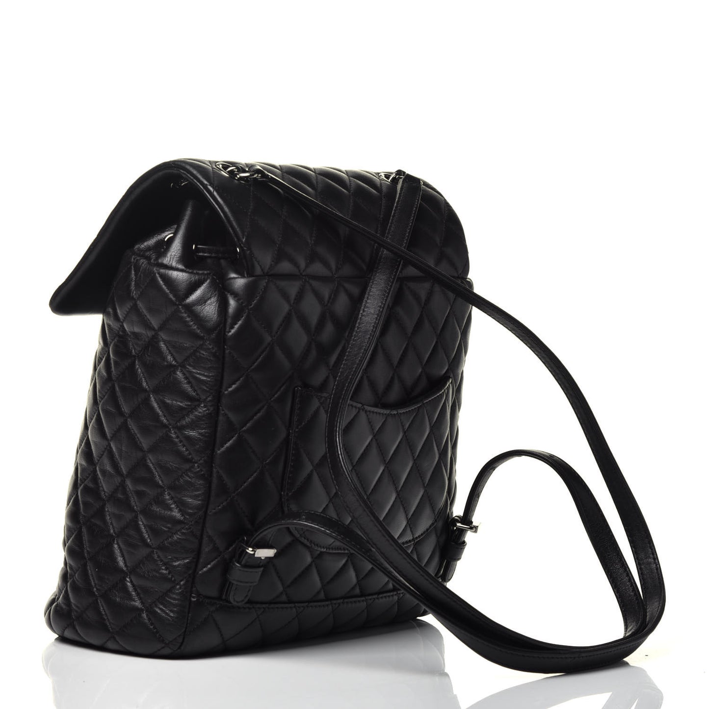 Lambskin Quilted Large Urban Spirit Backpack Black