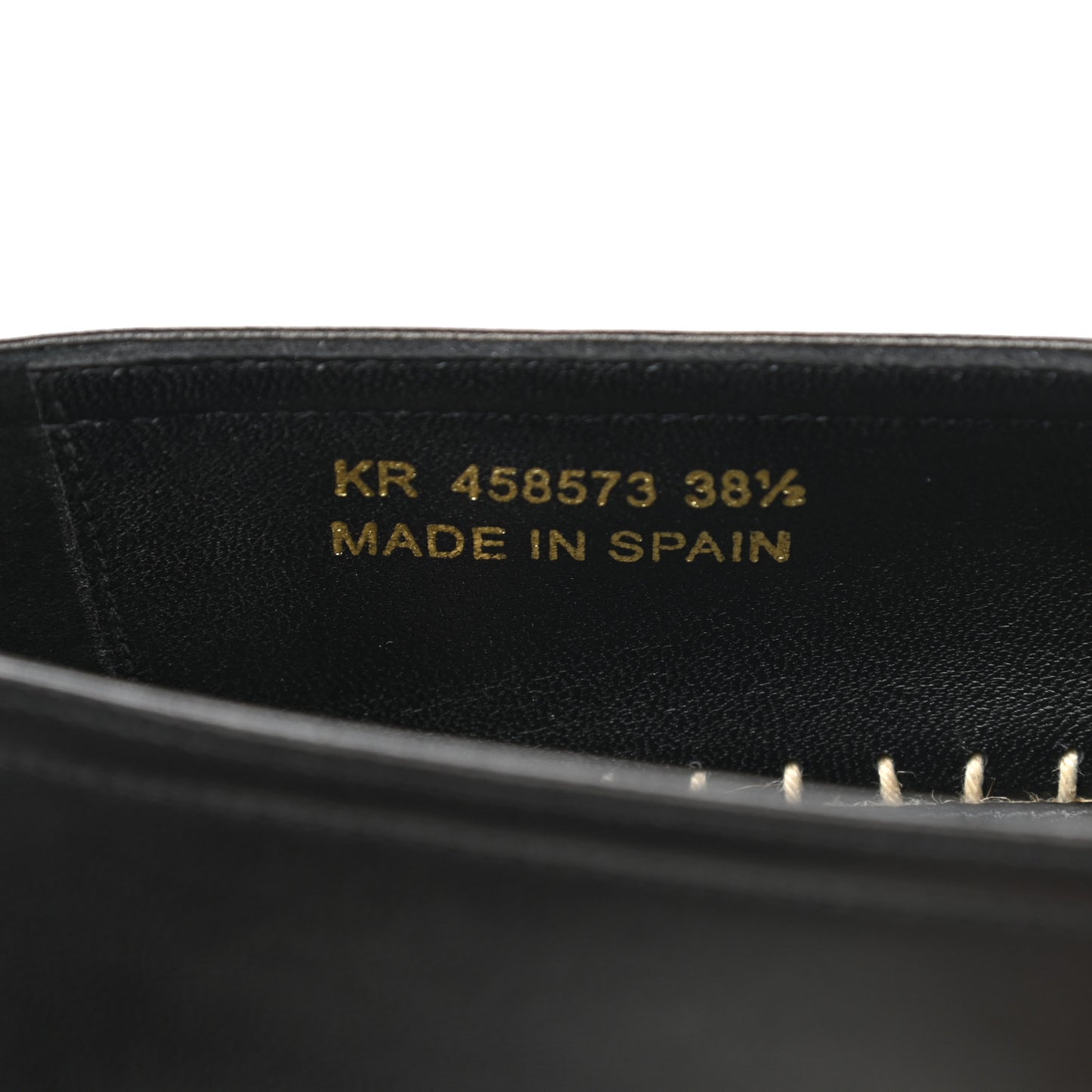 Lambskin Monogram Espadrilles 38.5 Black