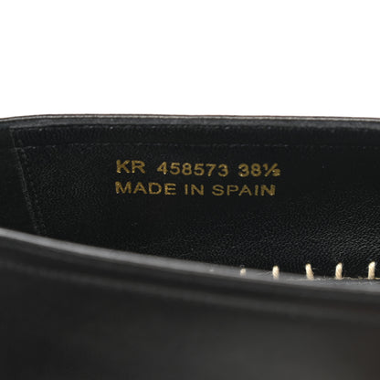 Saint Laurent Lambskin Monogram Espadrilles 38.5 Black 8 of 9