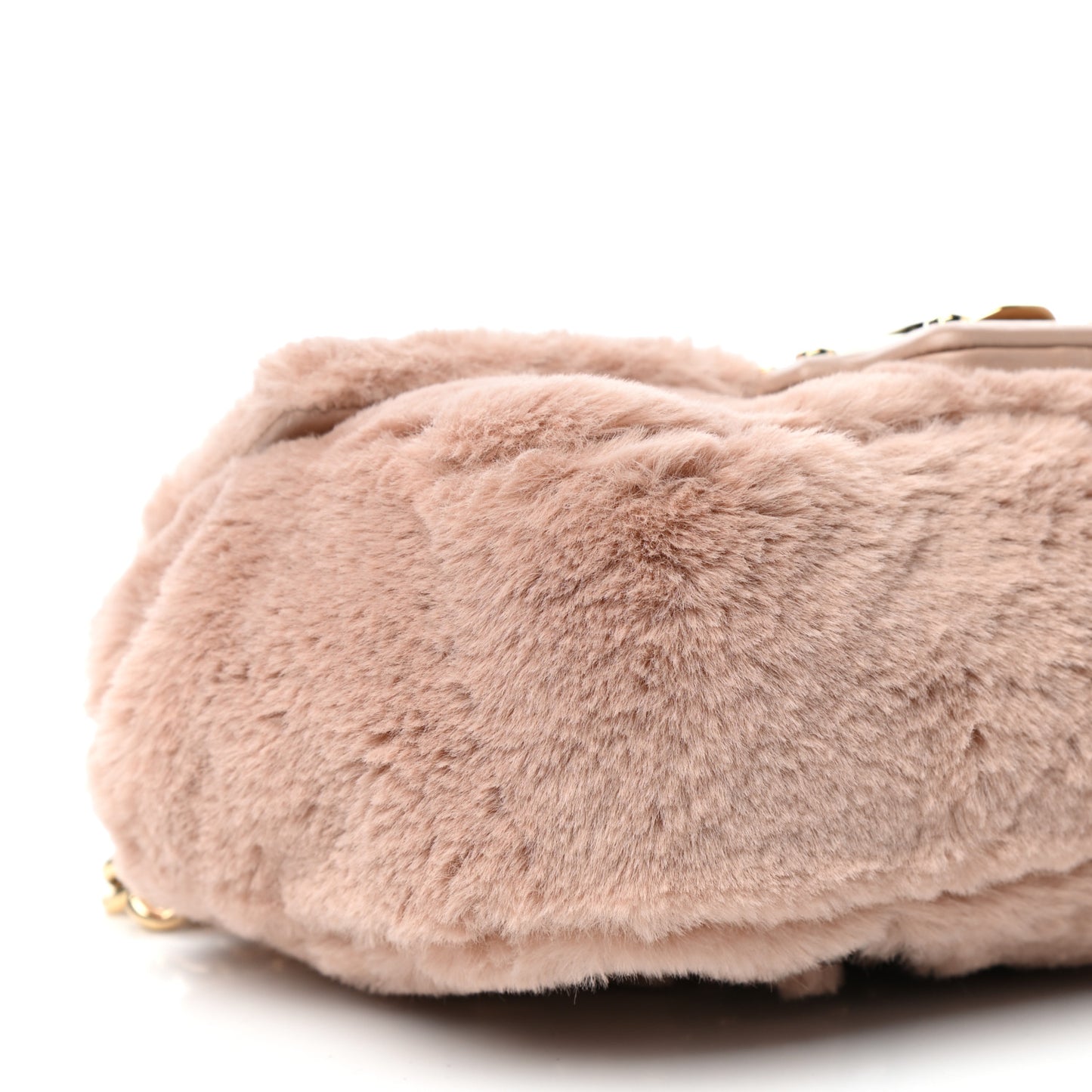 Faux Fur Watersnake Embellished Lucia Shoulder Bag Pink