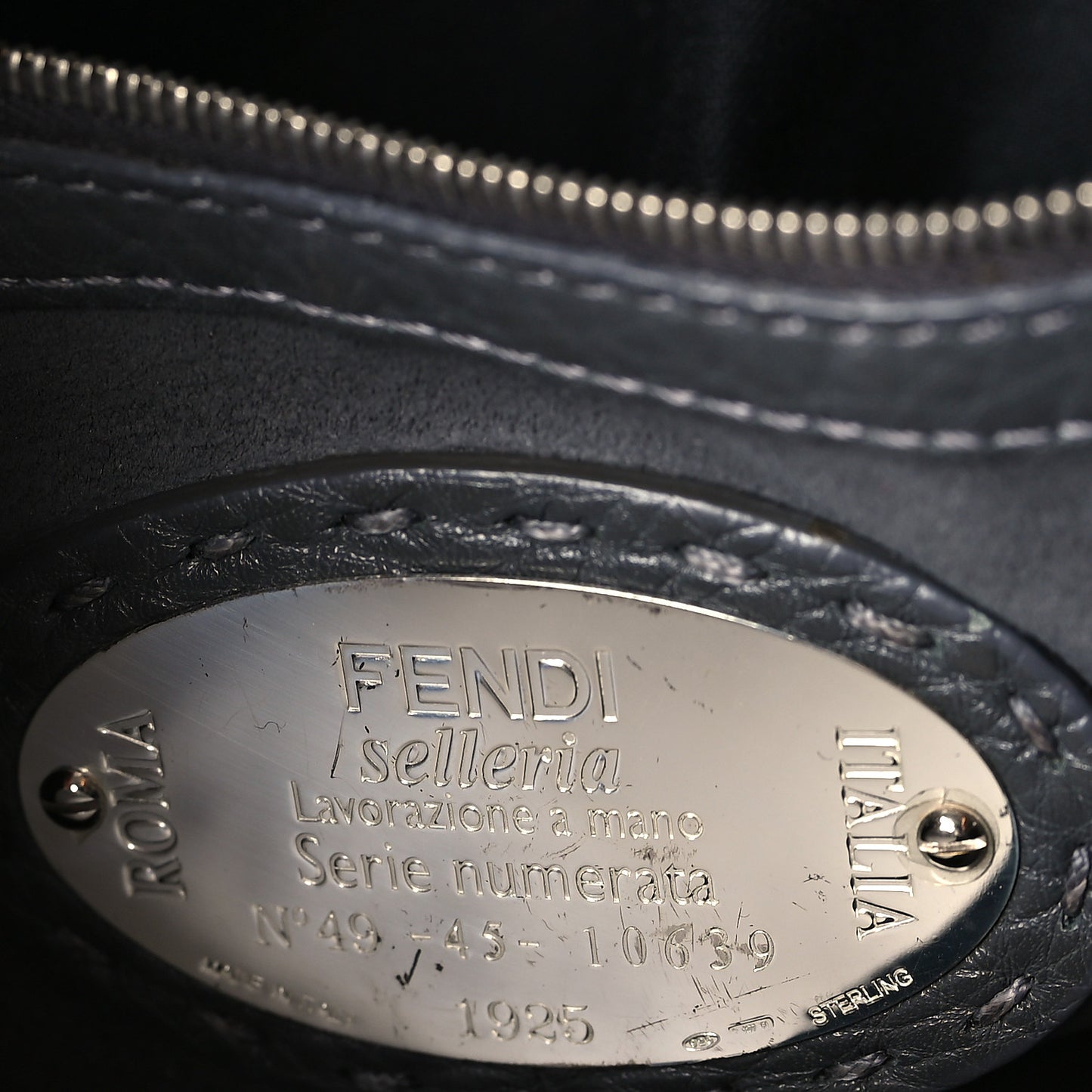 Cuoio Romano Selleria Lei Boston Tote Asfalto