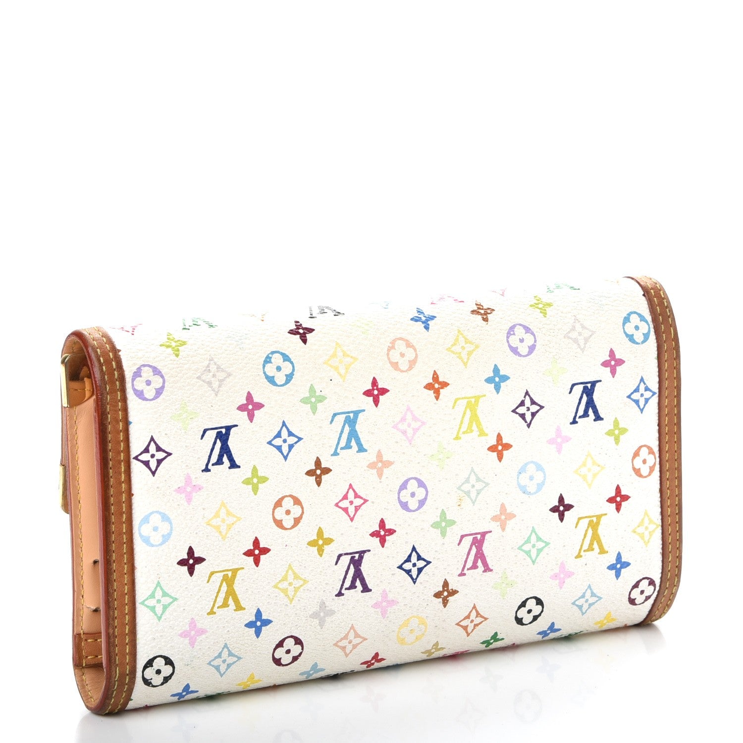 Louis Vuitton Monogram Multicolor Porte Tresor International Wallet White 3 of 13