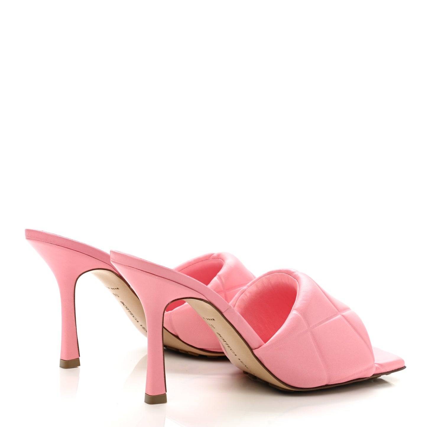 Nappa Quilted Rubber Lido Mule Sandals 39 Blossom