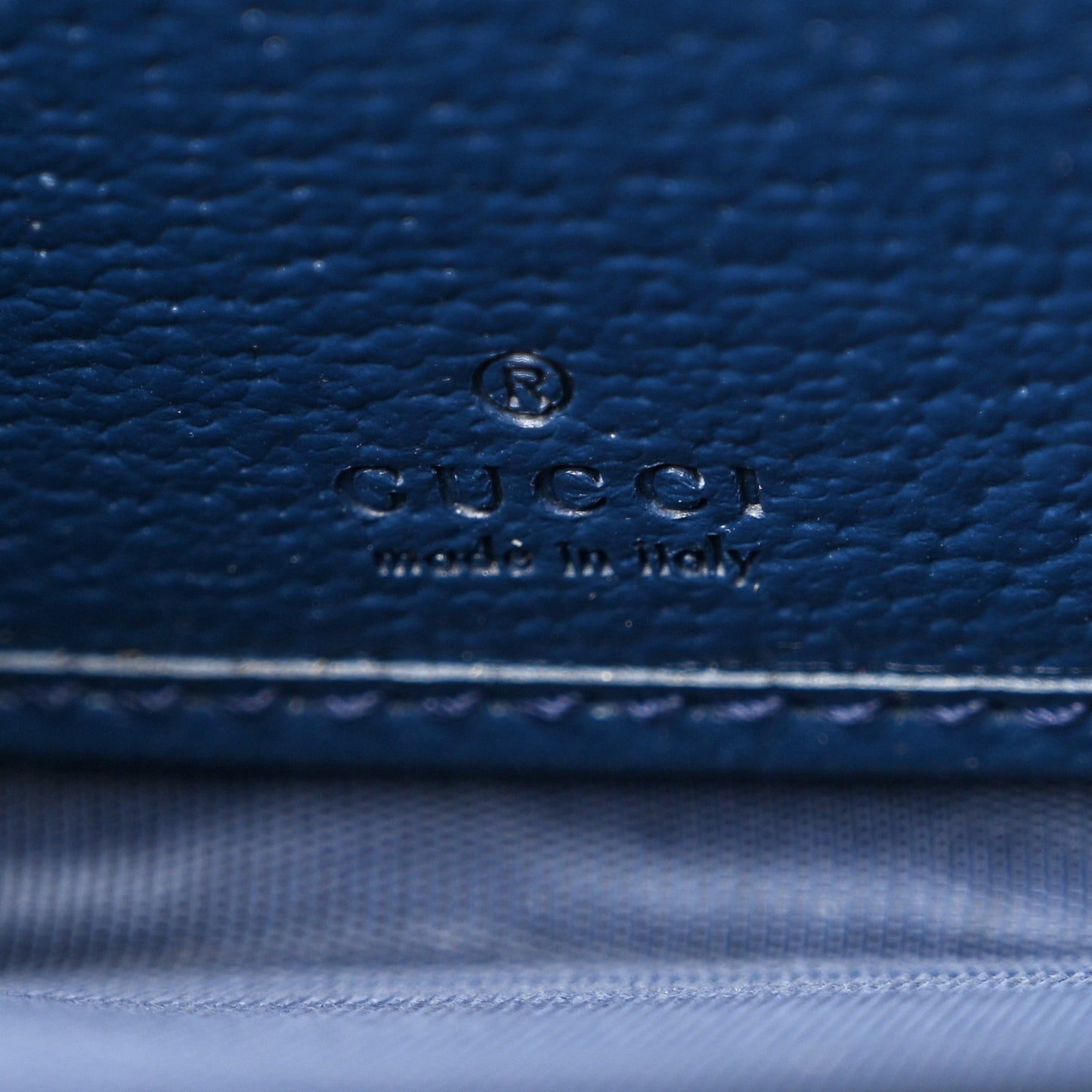Wonka Grain Calfskin Diana Continental Wallet Blue