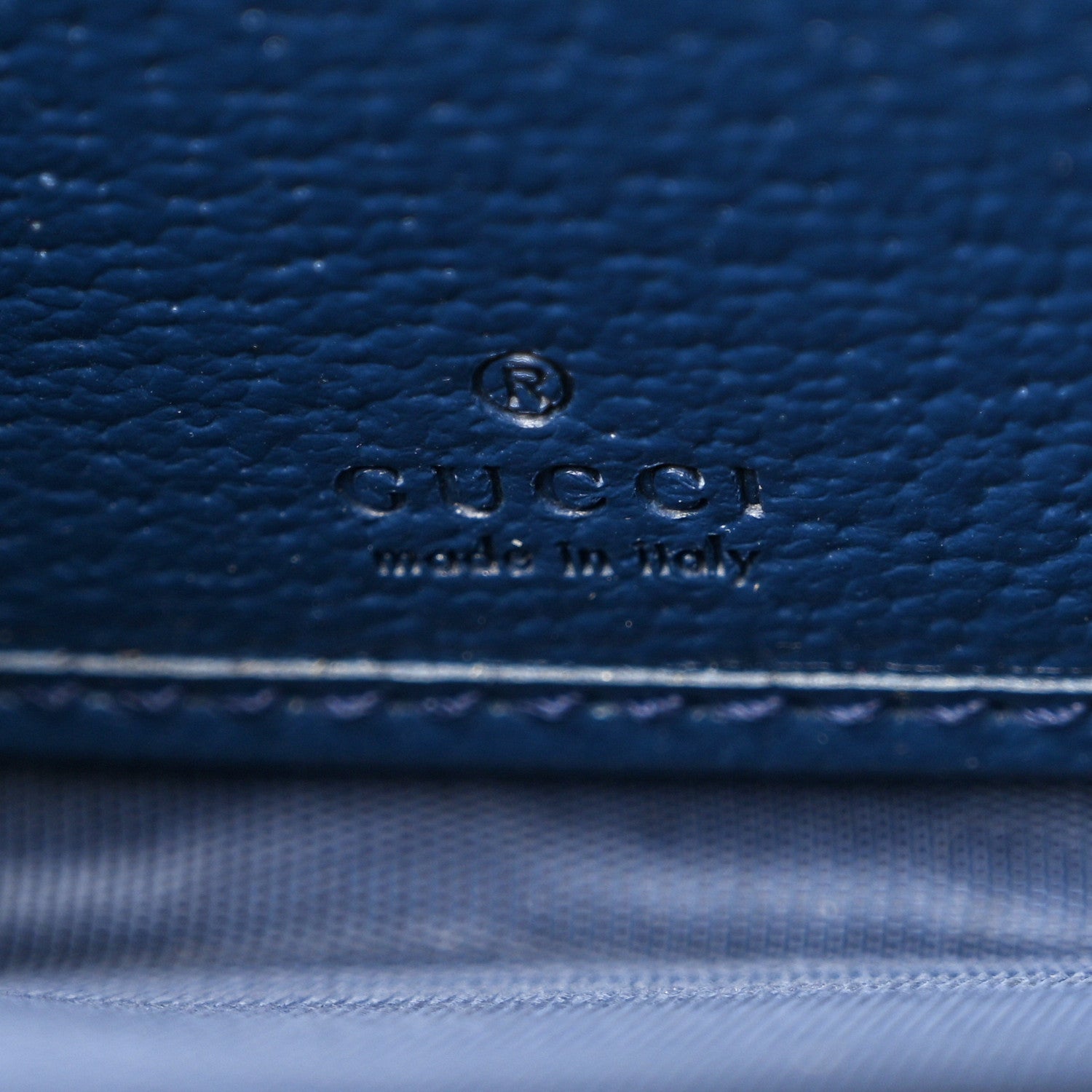 Gucci Wonka Grain Calfskin Diana Continental Wallet Blue 6 of 8