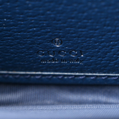 Gucci Wonka Grain Calfskin Diana Continental Wallet Blue 6 of 8
