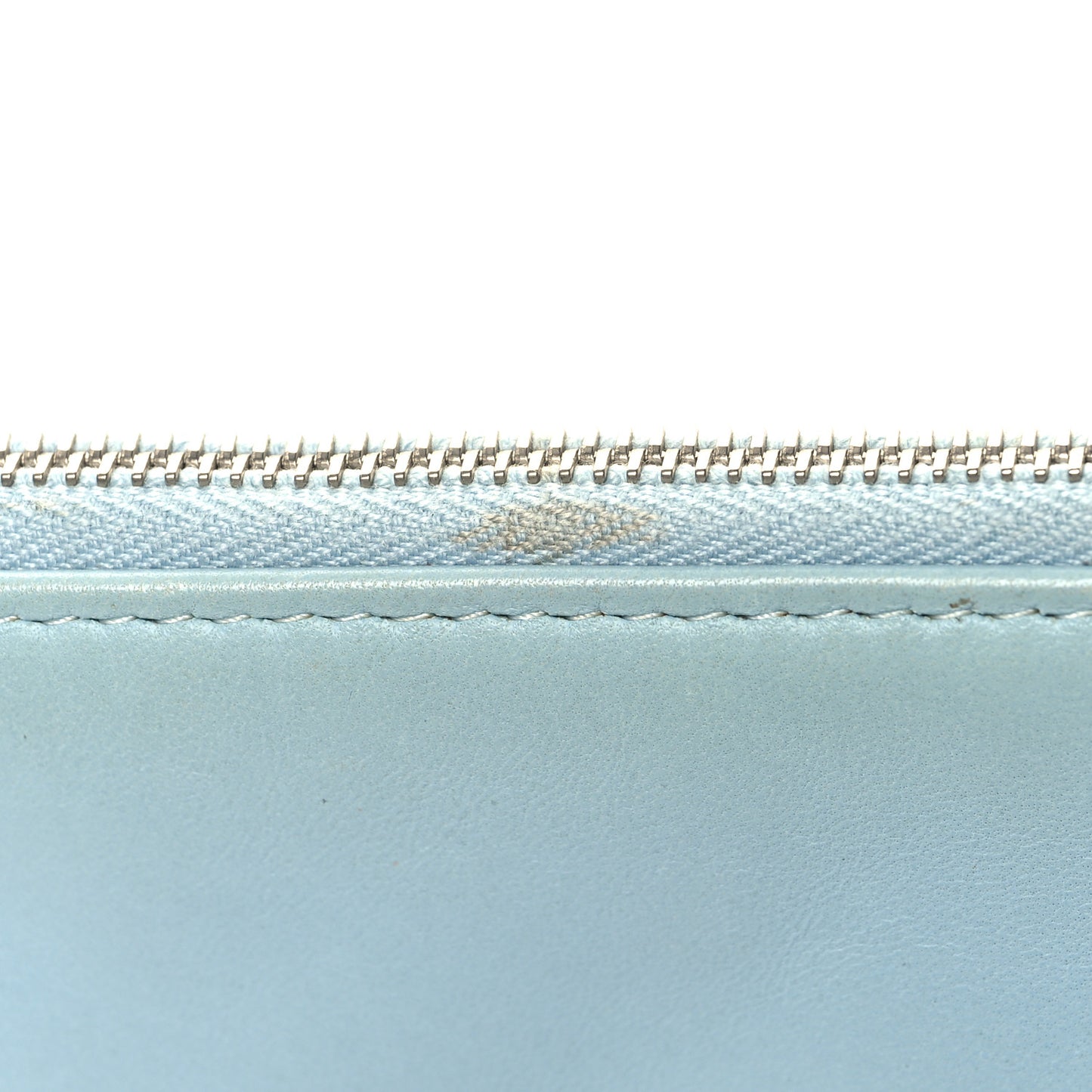 Lambskin Large Airline Zipper Cosmetic Case Blue Black Red