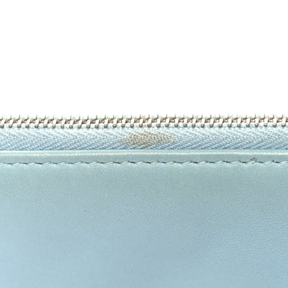 Chanel Lambskin Large Airline Zipper Cosmetic Case Blue Black Red 13 of 14