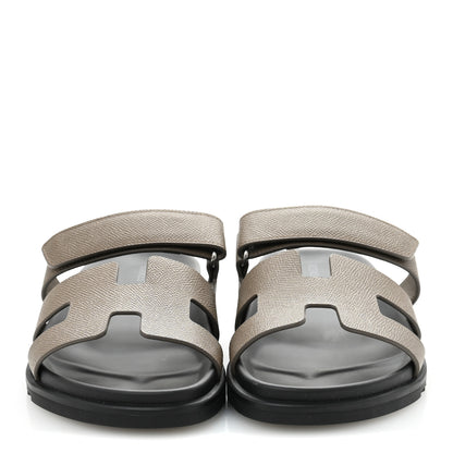 Hermes Epsom Womens Chypre Sandals 41 Etoupe 3 of 10