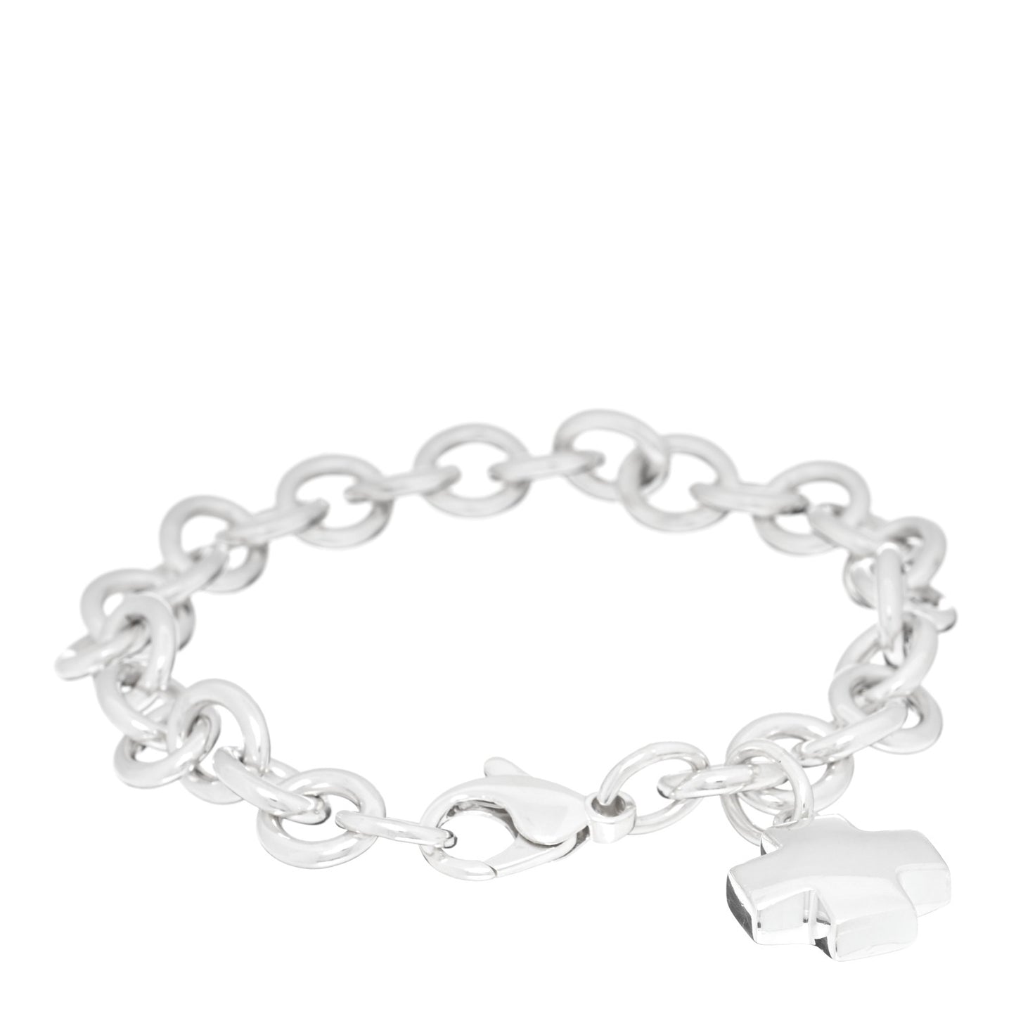Sterling Silver Cross Charm Bracelet