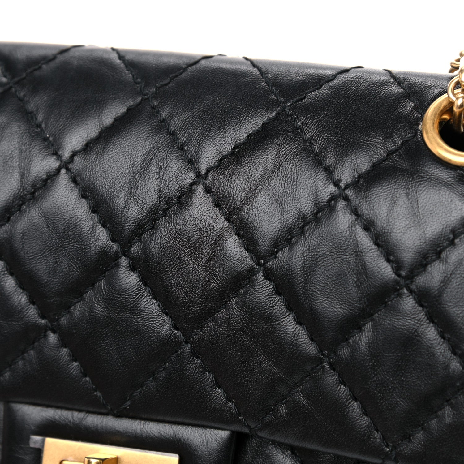 Chanel Aged Calfskin Quilted 2.55 Reissue Mini Flap Black 10 of 12
