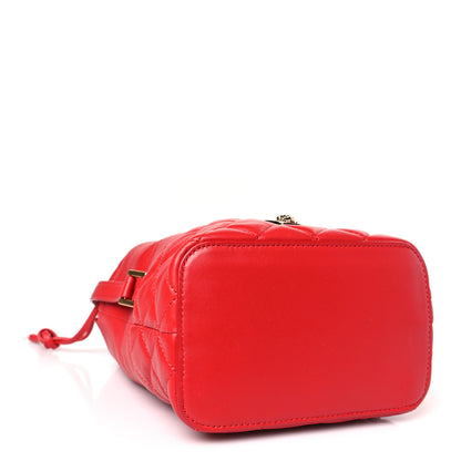 Versace Nappa Quilted Medusa Bucket Bag Red 4 of 9