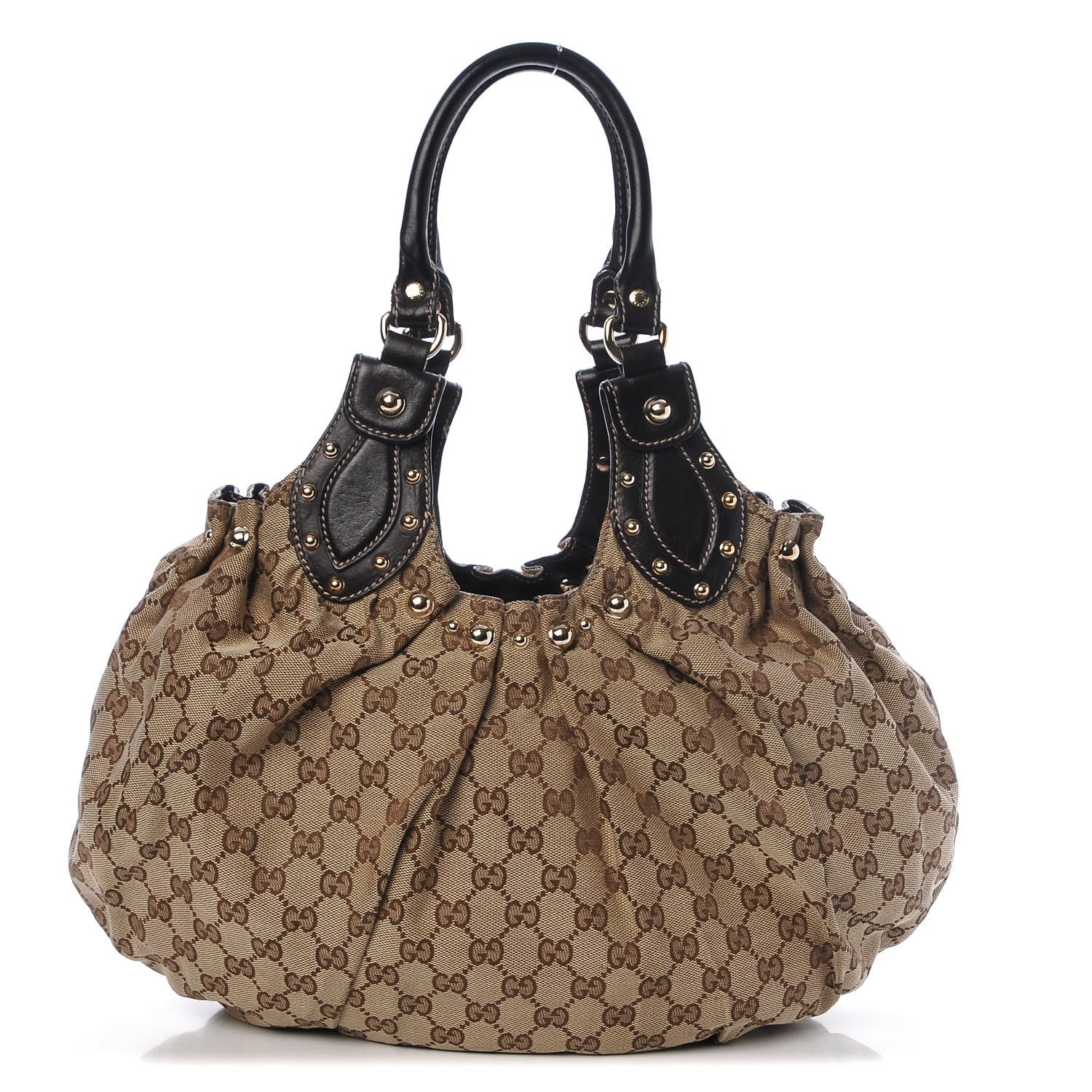 Gucci Monogram Studded Medium Pelham Tote Dark Brown 1 of 7