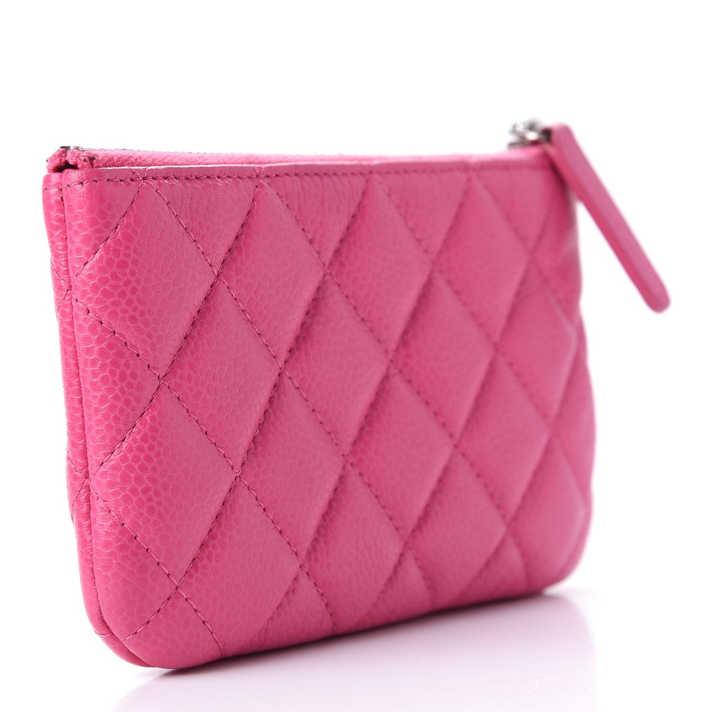Caviar Quilted Small Cosmetic Case Pink