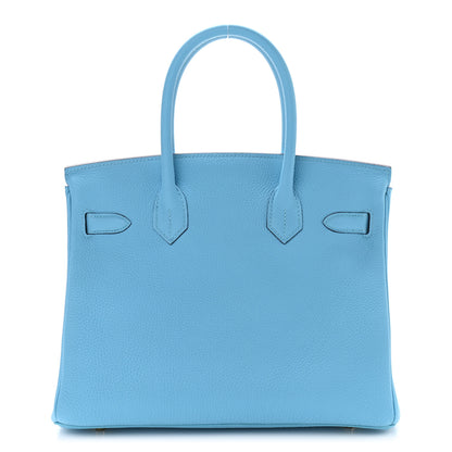 Hermes Togo Birkin 30 Blue Du Nord 4 of 31