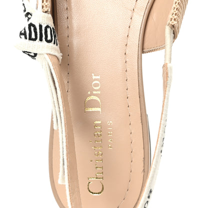 Christian Dior Technical Canvas Ribbon J'Adior Slingback Ballet Flats 36 Powder Nude 8 of 11