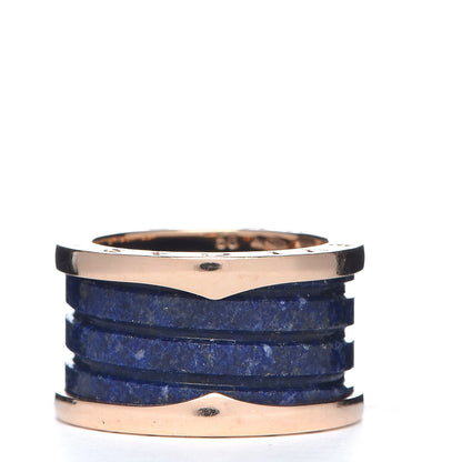 Bulgari 18K Rose Gold Lapis Lazuli B.Zero1 Four-Band Ring 50 5.5 3 of 6