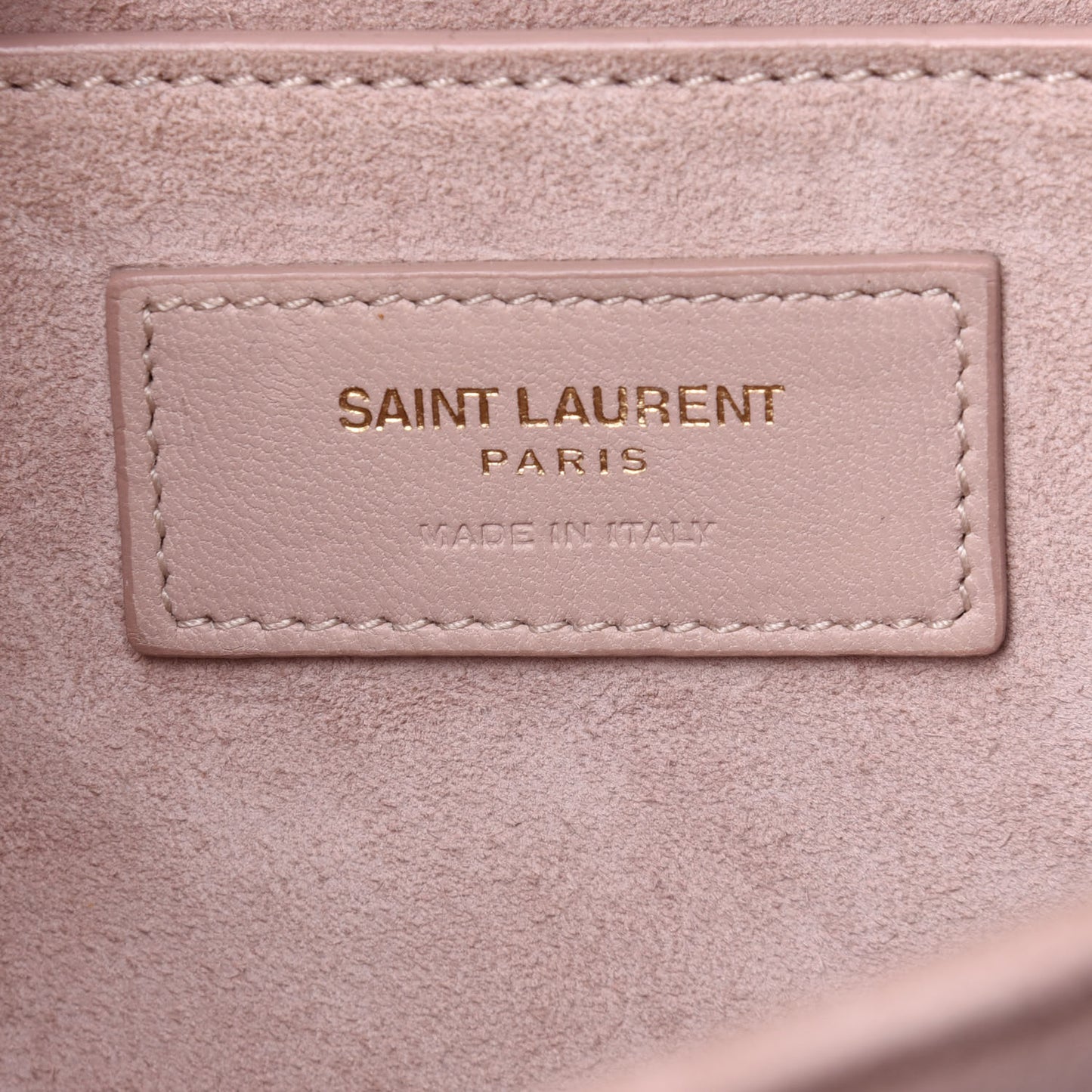 Smooth Calfskin Suede Medium Bellechasse Bag Marble Pink