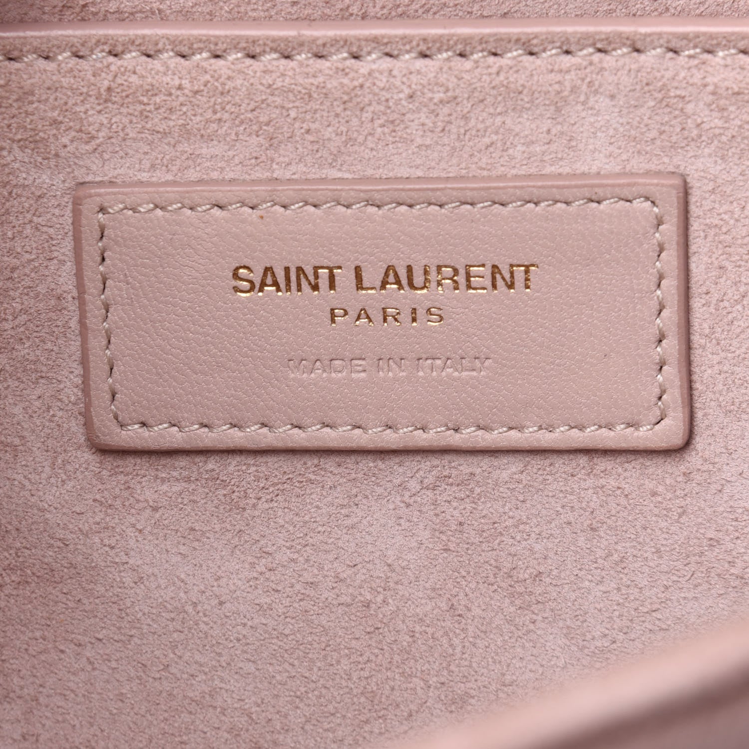 Saint Laurent Smooth Calfskin Suede Medium Bellechasse Bag Marble Pink 7 of 11