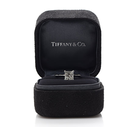 Tiffany Platinum Diamond 1.37ct Princess Solitaire Engagement Ring 48 4.5 4 of 4