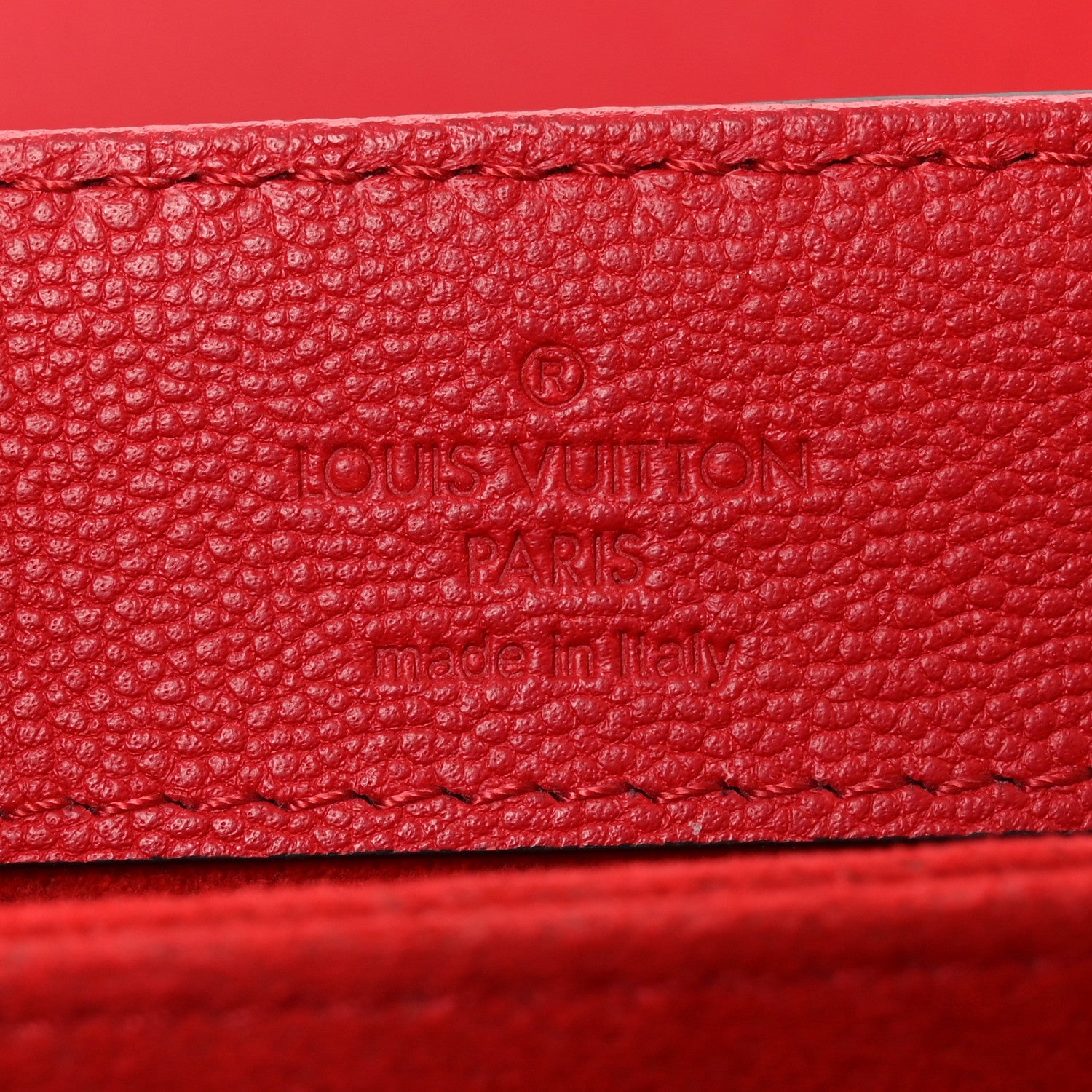 Louis Vuitton Monogram Cuir Plume Ecume Very Chain Bag Rubis Red 6 of 9