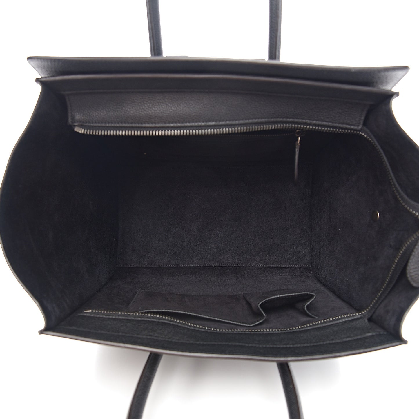 Drummed Calfskin Mini Luggage Black