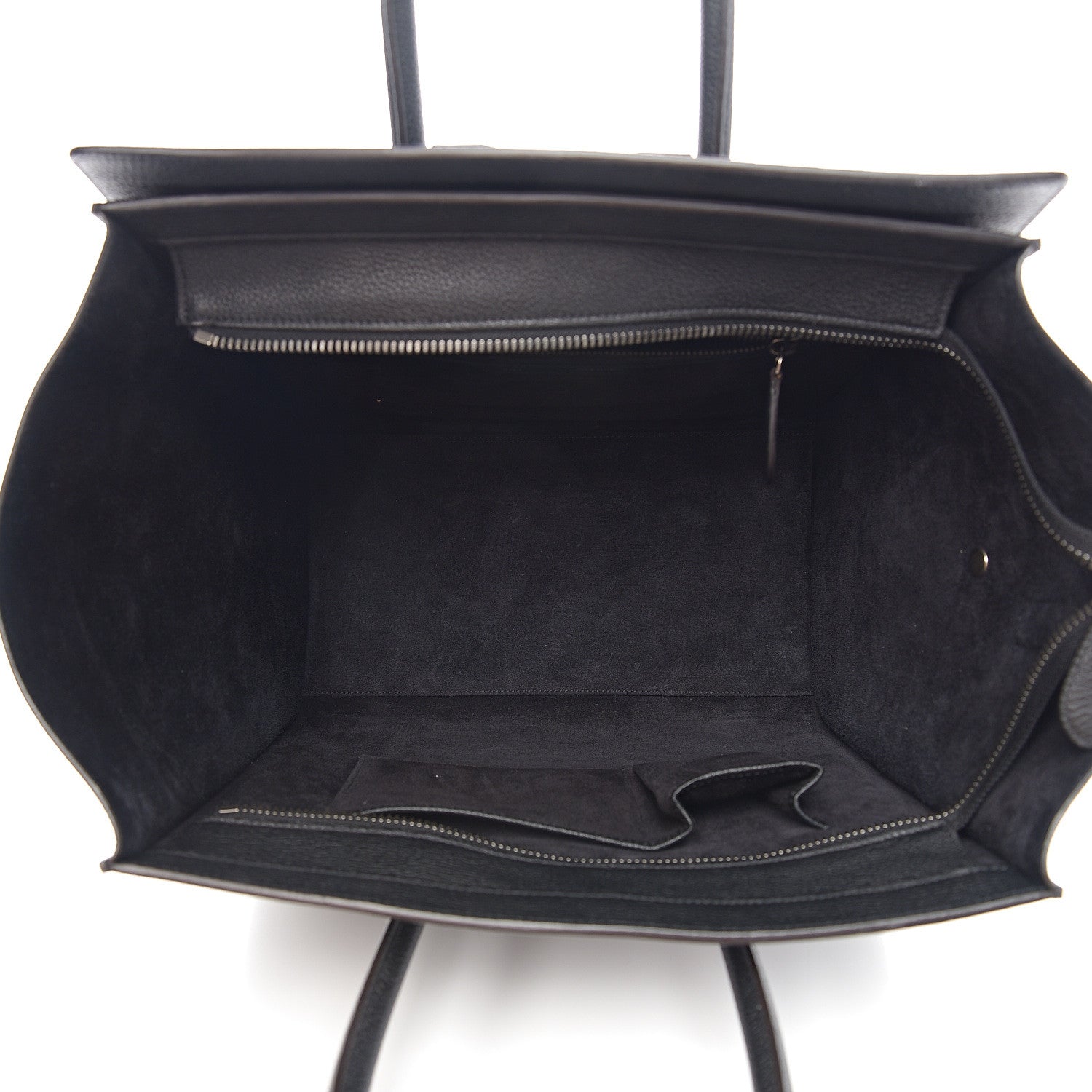 Celine Drummed Calfskin Mini Luggage Black 4 of 10