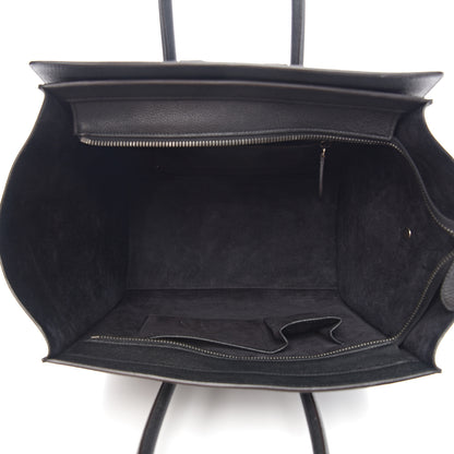 Celine Drummed Calfskin Mini Luggage Black 4 of 10
