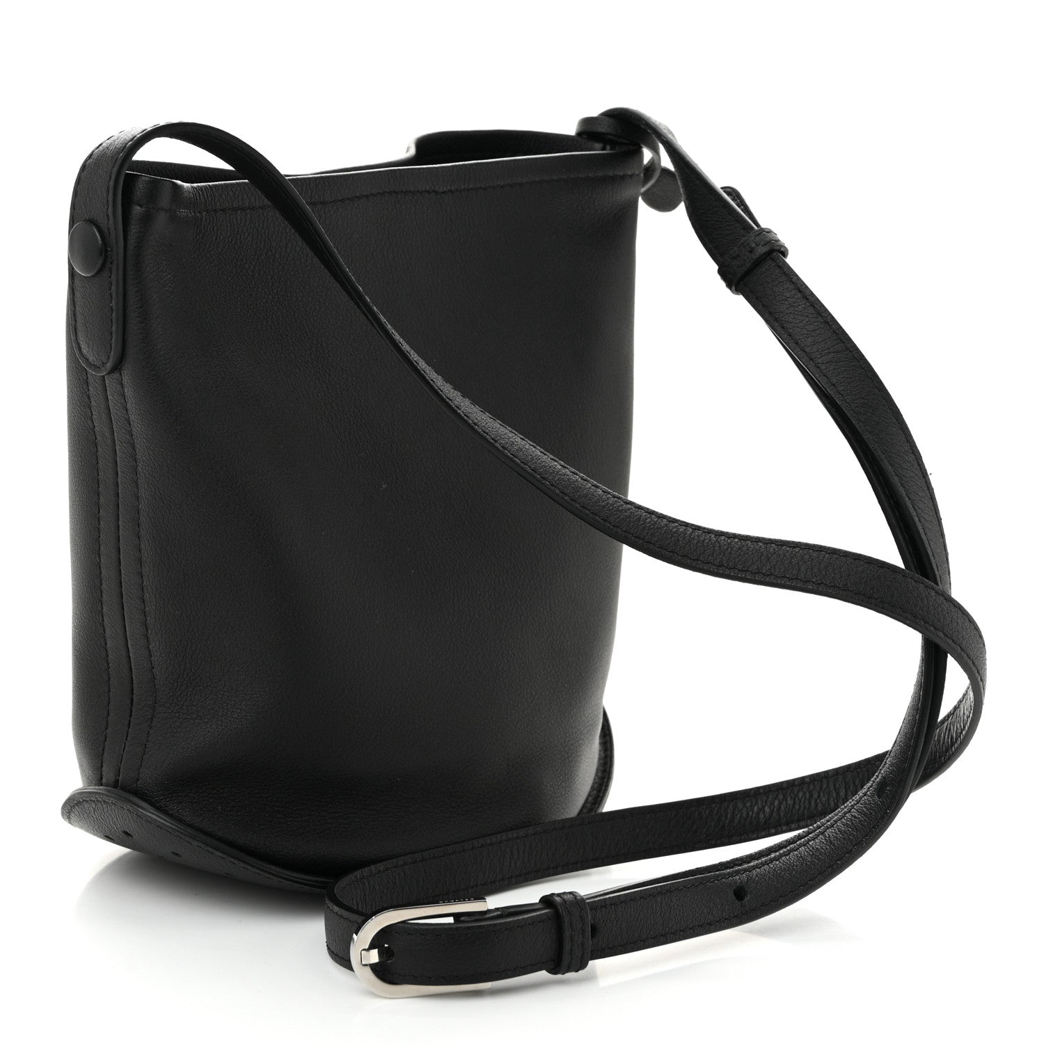Delvaux Calfskin Mini Pin Allure Bucket Black 3 of 10