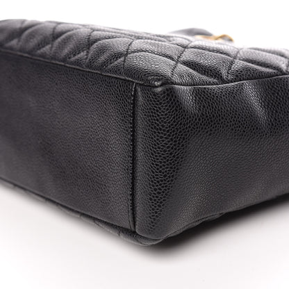 Chanel Caviar Quilted Petit Shopping Tote PST Black 6 of 10
