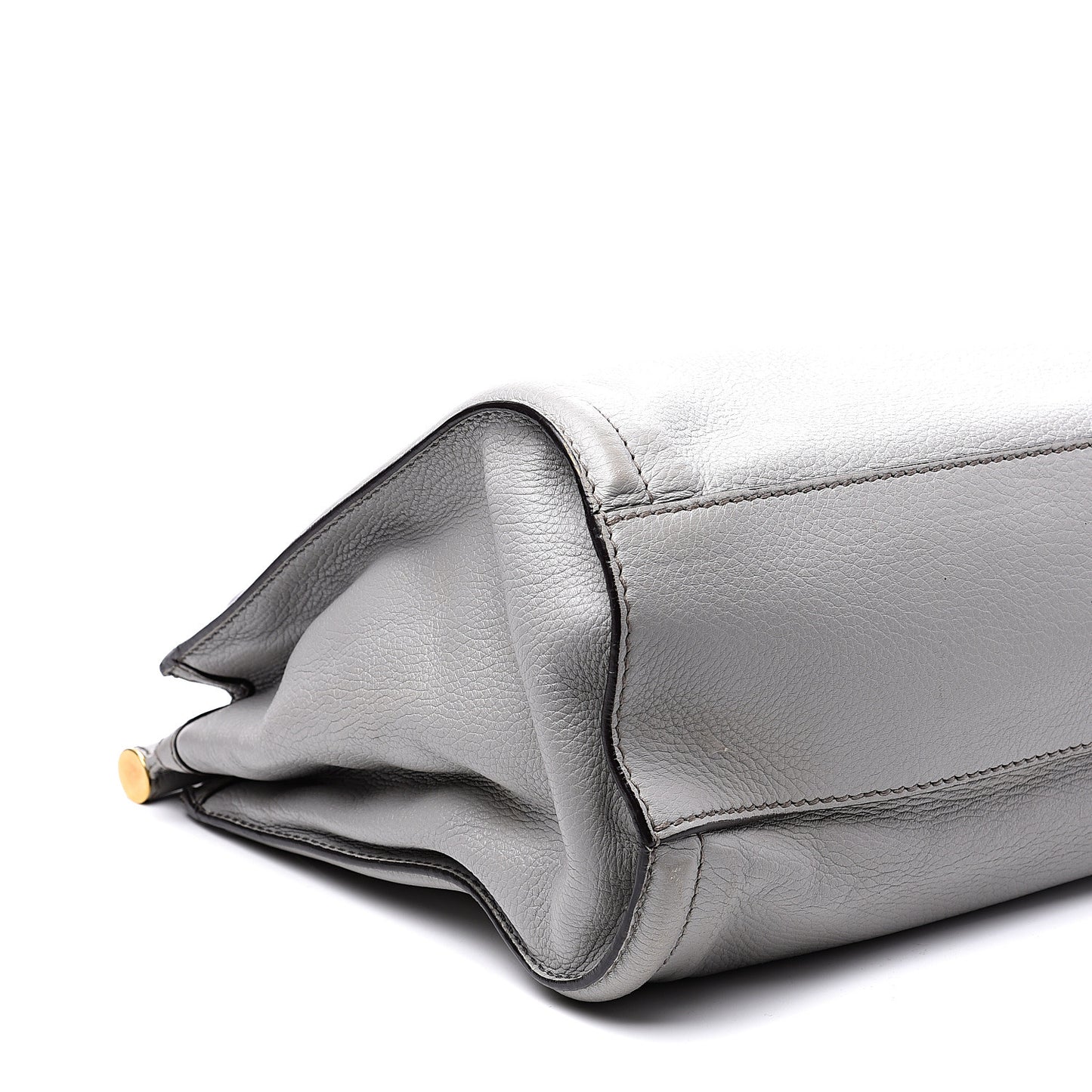 Calfskin Miss Sicily Shopper Tote Grey