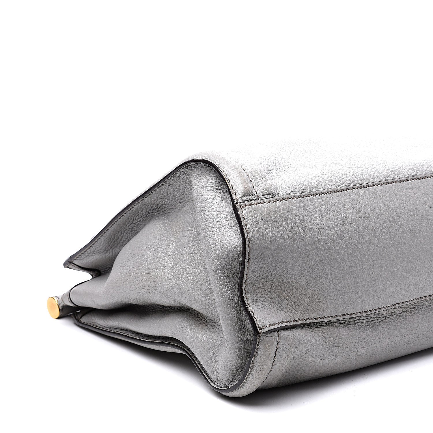 Dolce & Gabbana Calfskin Miss Sicily Shopper Tote Grey 7 of 9