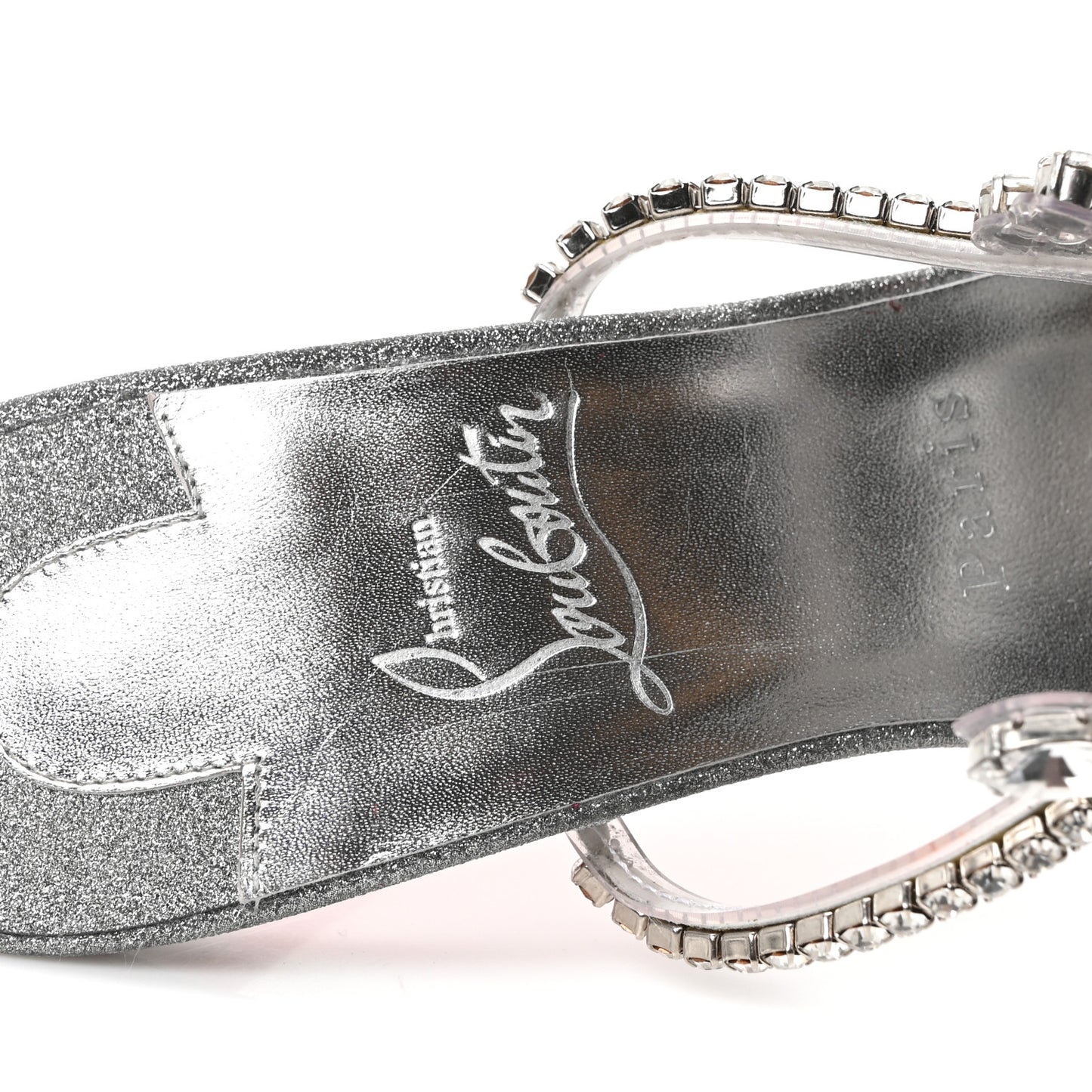 PVC Crystal Just Queen 100 Sandals 39 Silver