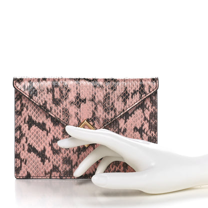 Fendi Snakeskin F is Fendi Medium Flat Envelope Pouch Rose Oro 2 of 9