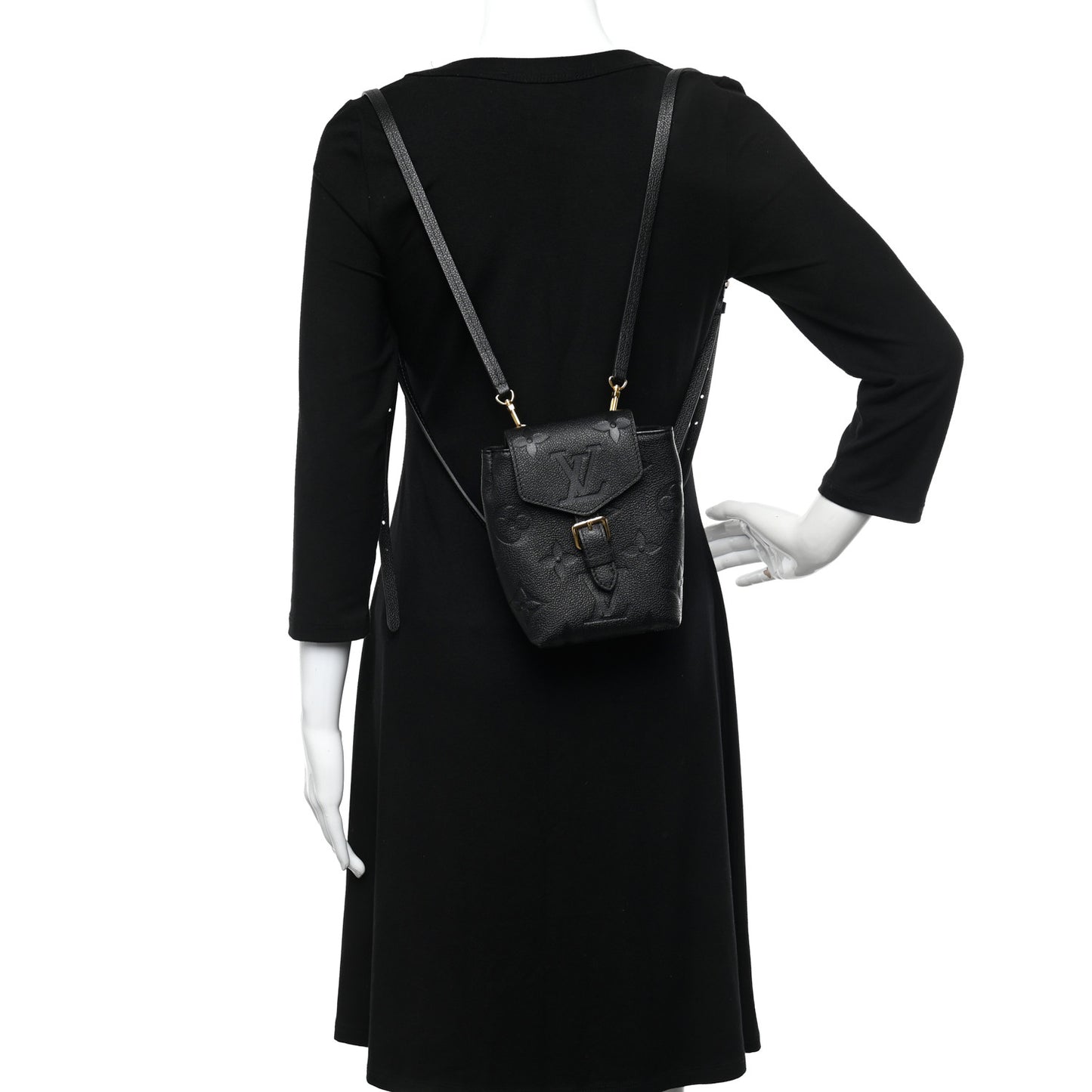 Empreinte Monogram Giant Tiny Backpack Black
