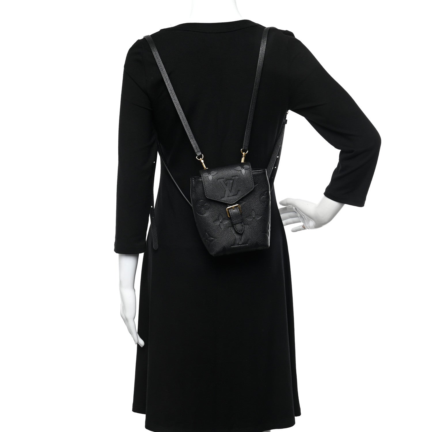 Louis Vuitton Empreinte Monogram Giant Tiny Backpack Black 2 of 9