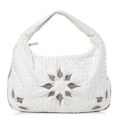 Bottega Veneta Nappa Intrecciato Flower Medium Veneta Hobo White 1 of 12