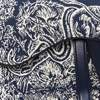 Christian Dior Canvas Embroidered Dioriviera Saddle Bag Blue 8 of 10