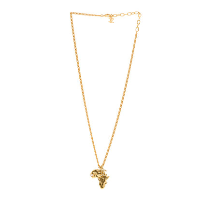 Chanel Metal Pearl Crystal CC Dakar Pendant Necklace Gold White 3 of 5