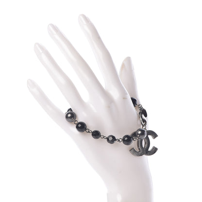 Chanel Ruthenium Bead CC Bracelet Black 2 of 7