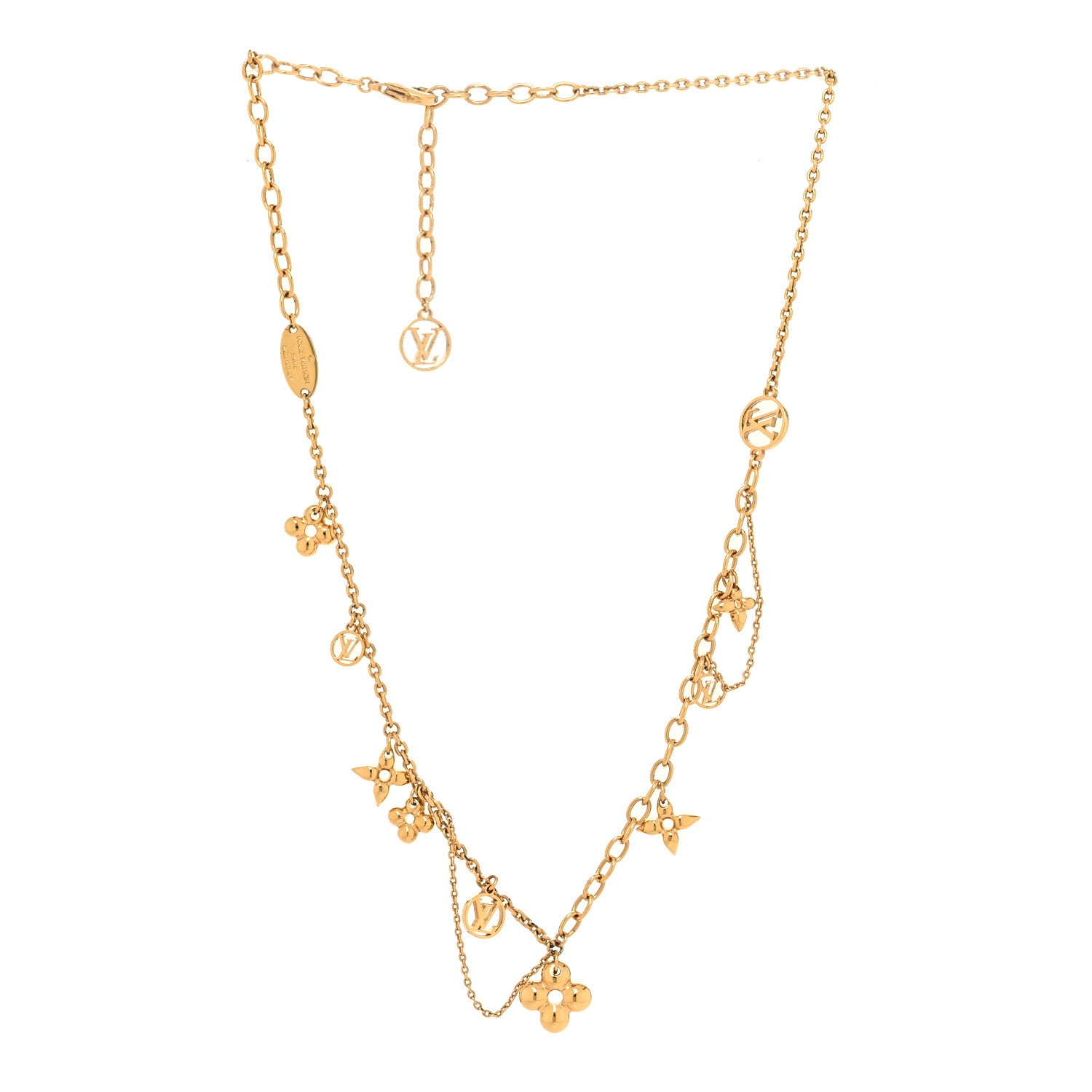 Louis Vuitton Metal Blooming Supple Necklace Gold 3 of 6