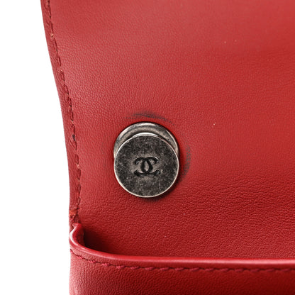 Chanel Lambskin Quilted Mini Natural CC Flap Red 12 of 16