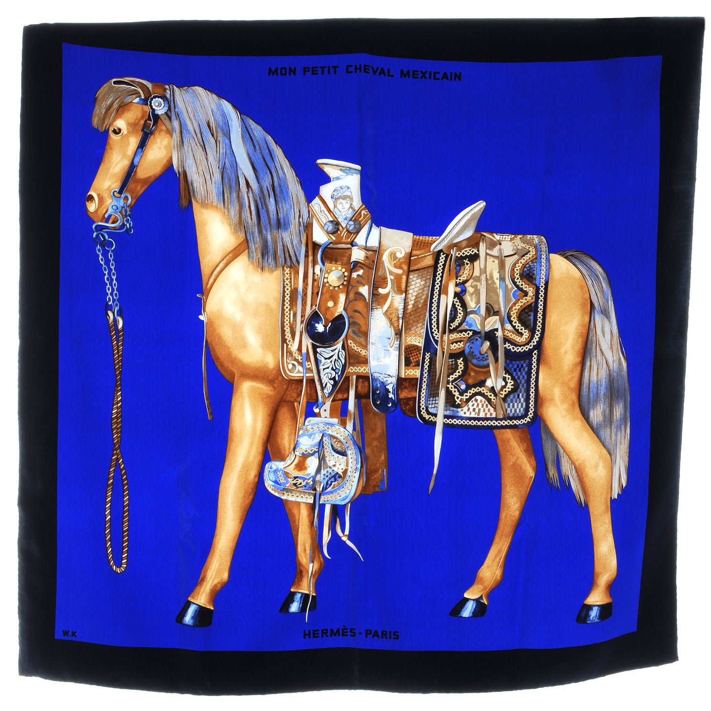Silk Mon Petit Cheval Mexicain Scarf 90