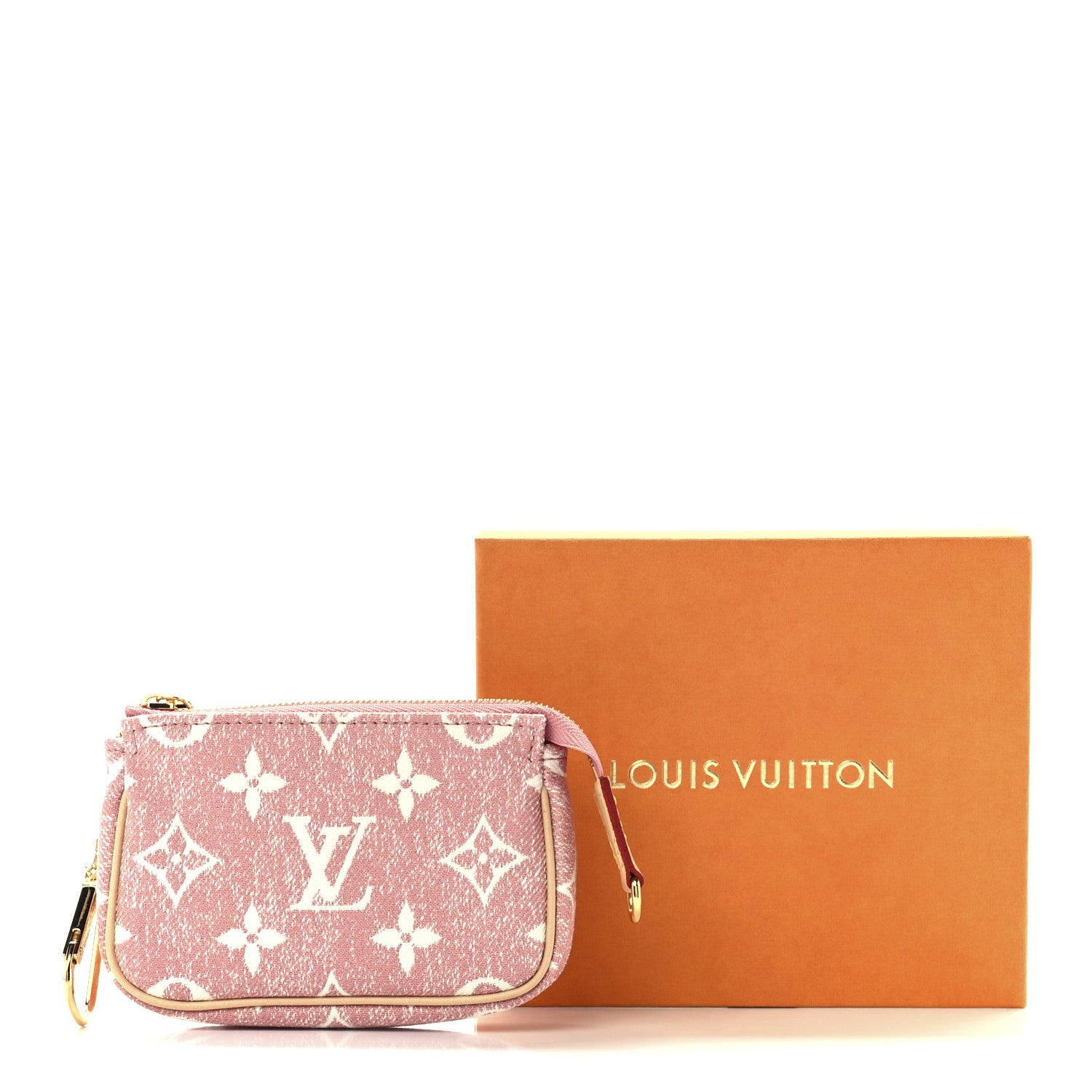 Louis Vuitton Denim Jacquard Monogram Micro Pochette Accessories Rose 11 of 11