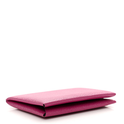 Hermes Chevre Mysore Calvi Card Case Rose Pourpre 4 of 6