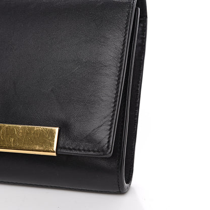 Saint Laurent Calfskin Lutetia Flap Clutch Black 10 of 11