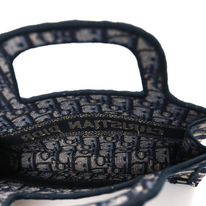Christian Dior Oblique Mini Book Tote Blue Multicolor 5 of 9