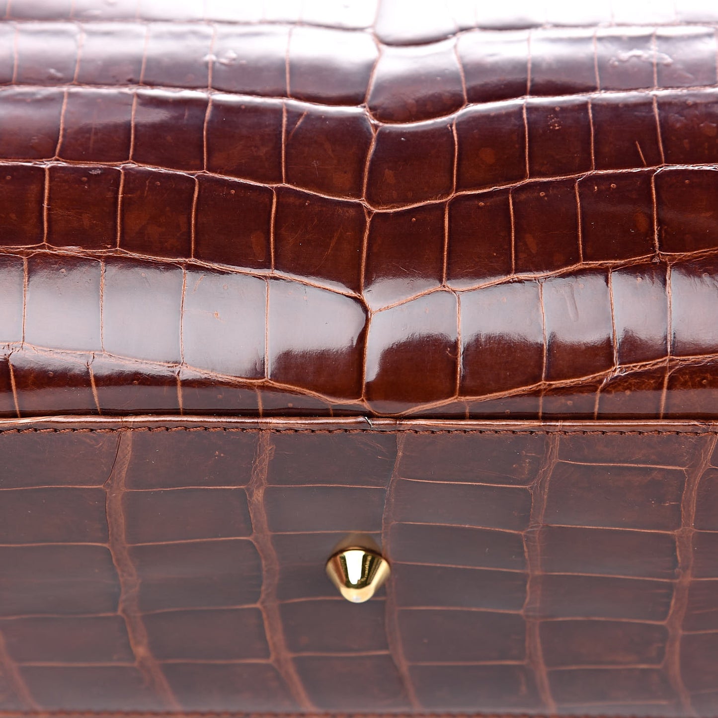 Crocodile Large Lady Dior Brown
