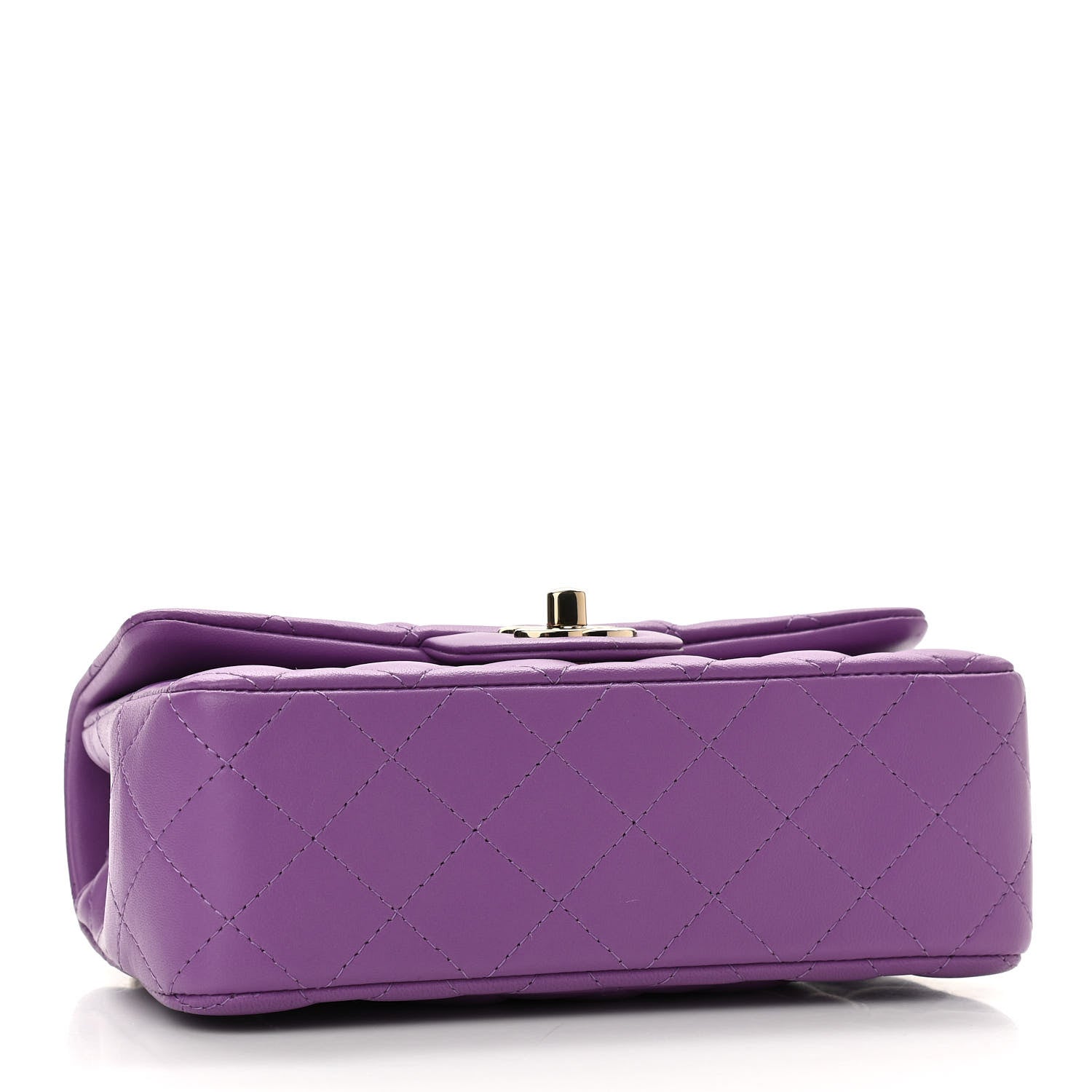 Chanel Lambskin Quilted Mini Rectangular Flap Purple 4 of 11
